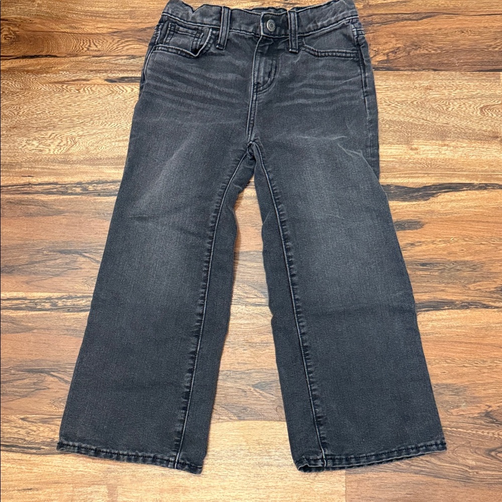 Baggy Wide Leg Girls Black Denim Jeans